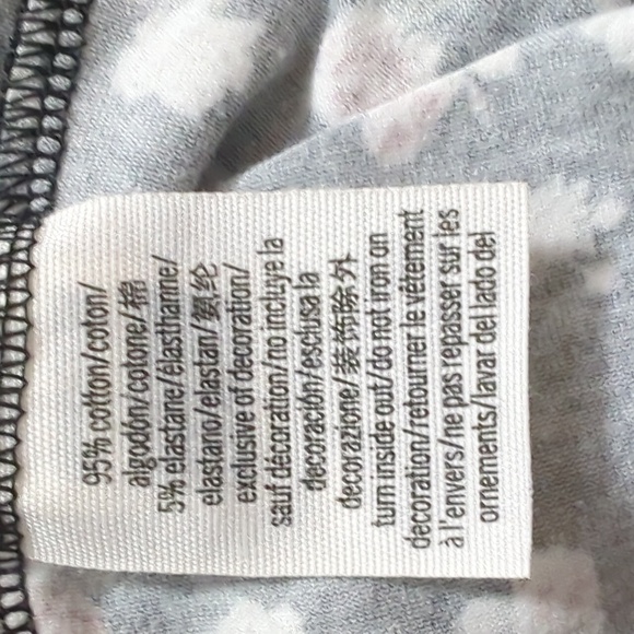 VS Pink Black Floral Print Bodysuit - Picture 4 of 5